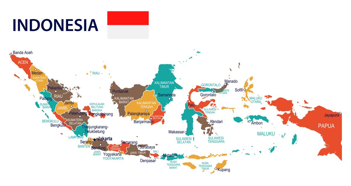 indonesian language map