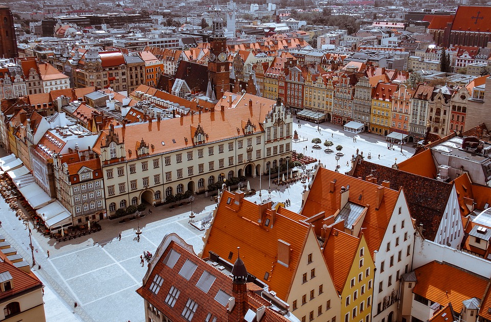 Old Town Warsaw in winter