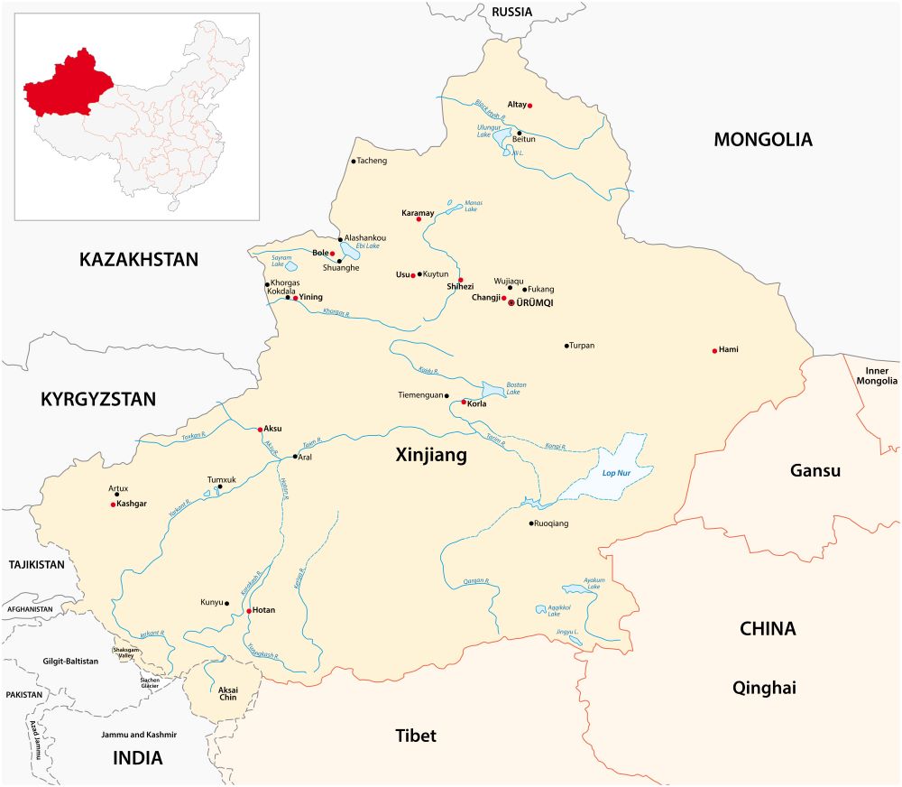Map of Xinjiang