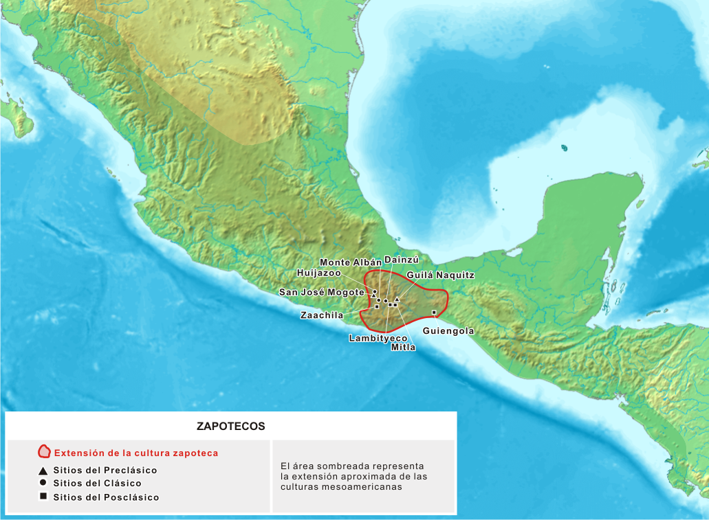 Location of Historical Zapotec Civilization